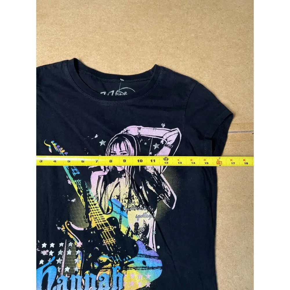 y2k 2000s Hannah Montana Miley Cyrus Disney Graphic Pink T Shirt Large